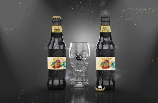 Illustrazione vettoriale per una birra. Il commitente ha chiesto di lavorare sul famoso peronaggio delle tartarughe ninja che mi ha ispirato per questa bellissima etichetta in stile under ground